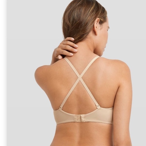 2 MAIDENFORM SELF EXPRESSIONS T-SHIRT BRAS WHITE TAN 36DD - Picture 6 of 11